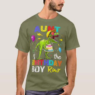 Tante van de Verjaardagsjongen Shirt Tante Dinosau
