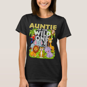 Tante van de Wilde Een 1e Verjaardag Zoo Dier Saf T-shirt