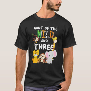 tante van de wilde en drie dierentuin Birthday Saf T-shirt