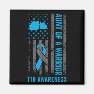 Tante van een T1D Warrior Diabetische Type 1 Diabe Magneet