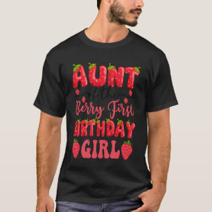 Tante van het bessen eerste verjaardagsmeisje Aard T-shirt
