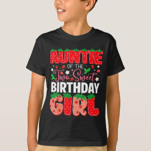 Tante van het twee jaar oude verjaardagsmeisje t-shirt