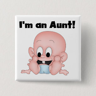 Tante van Nieuwe Neef Tshirts en Giften Vierkante Button 5,1 Cm