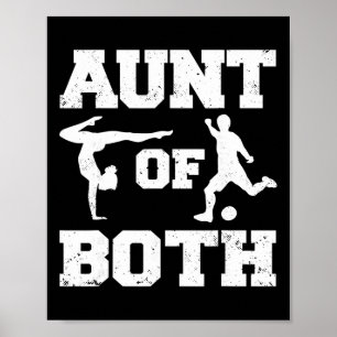 Tante van zowel turnen als voetbal turnster voetba poster
