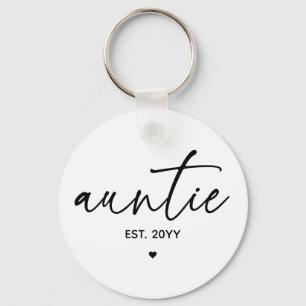tante Vast Elegant Typografie New tante Sleutelhanger