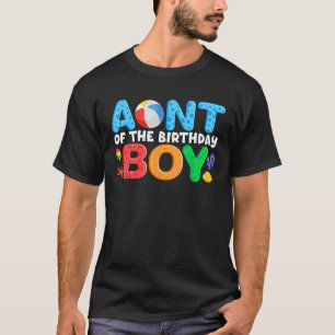 Tante Verjaardag Jongen Kinderen Strandbal Thema F T-shirt