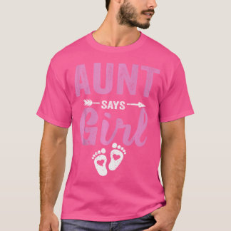Tante verklapt geslacht meisje familie baby feest  t-shirt