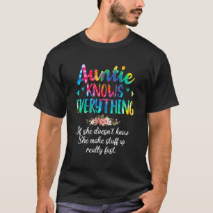tante weet alles das dye outfit voor vrouwen m t-shirt
