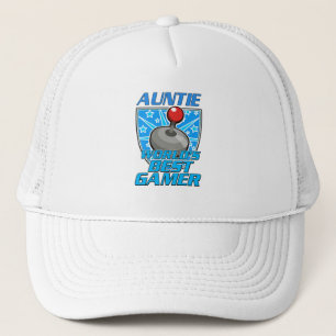 Tante Werelds beste gamer retro logo Trucker Pet