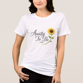 Tante Wordt 2026 Zonnebloem Zwangerschapsaankondig Tri-Blend Shirt
