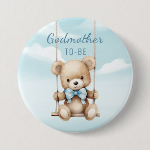 Tante Wordt Teddybeer Schommel Ronde Button 7,6 Cm