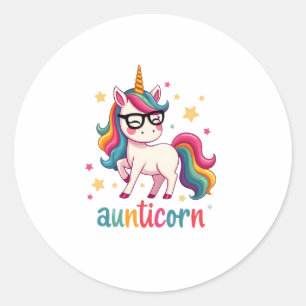 Tantehoorn Tante Dabbende Eenhoorn Tante Tante Ker Ronde Sticker