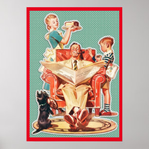Tantekoek uit de jaren 50 voor de traditionele Ame Poster