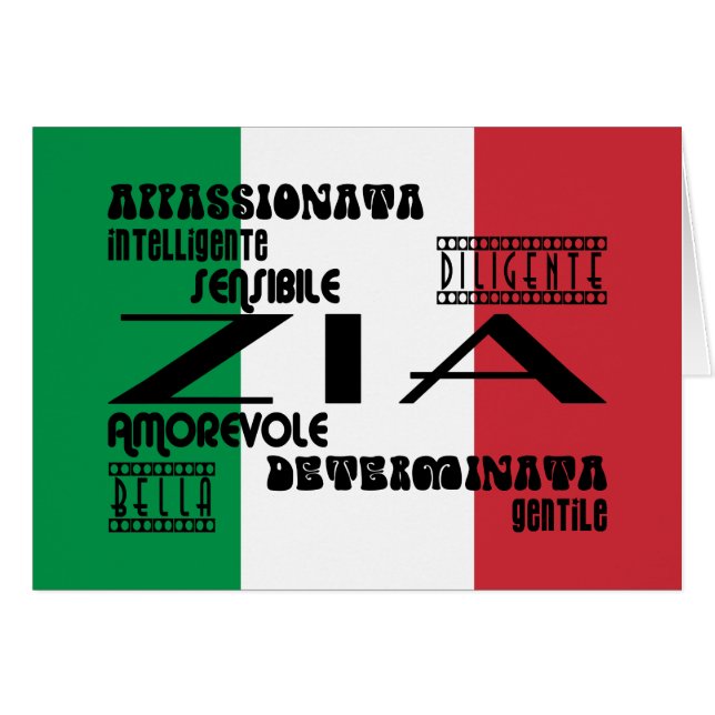 Tantes italiennes : Qualités (Devant horizontal)