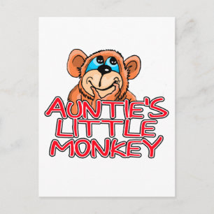 Tante's Little Monkey Tshirts en geschenken Briefkaart