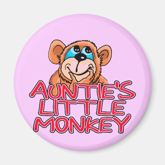 Tante's Little Monkey Tshirts en geschenken Magneet (Voorkant)