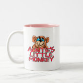 Tante's Little Monkey Tshirts en geschenken Tweekleurige Koffiemok (Links)