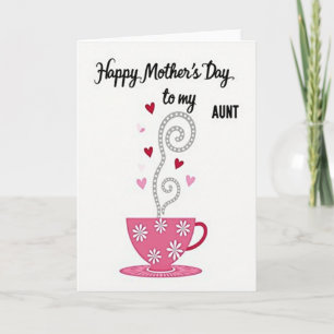 Tantes Rose Teacup Moederdag kaart