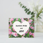 Tante's trots en vreugde! briefkaart (Staand voorkant)