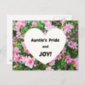 Tante's trots en vreugde! briefkaart (Voorkant / Achterkant)