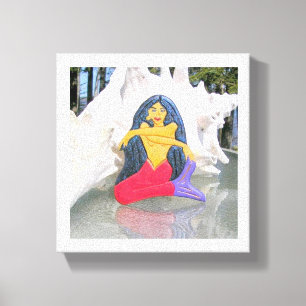 tantrische zeemeermin verpakt canvas afdruk