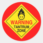 Tantrum Zone Stickers (Voorkant)