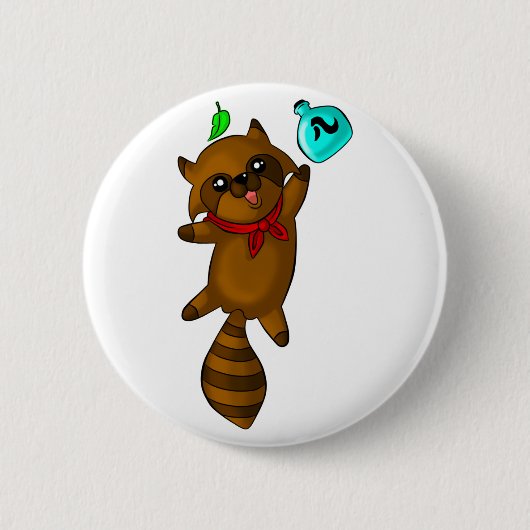 tanuki ronde button 5,7 cm (Voorkant)
