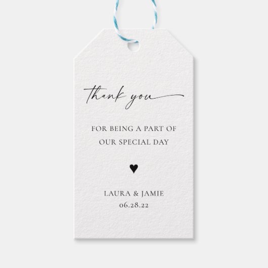 TANYA | Étiquette de cadeau de mariage (Devant)
