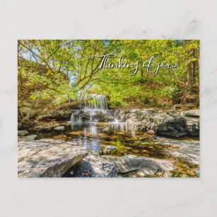 Tanyard Creek Waterval in Herfst denken Briefkaart