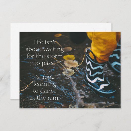 Tanz im Regen Briefkaart (Voorkant / Achterkant)