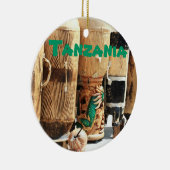 Tanzania African Bongos kerstversiering Keramisch Ornament (Rechts)