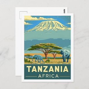 Tanzania Afrika Beroemde Reisplaats Briefkaart