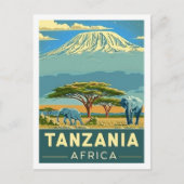 Tanzania Afrika  Beroemde Reisplaats Briefkaart (Voorkant)