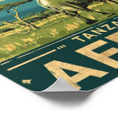 Tanzania Afrika Beroemde Reisplaats Poster (Hoek)