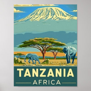 Tanzania Afrika Beroemde Reisplaats Poster
