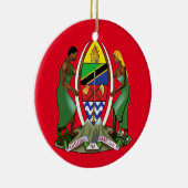 Tanzania Crest kerstversiering Keramisch Ornament (Rechts)