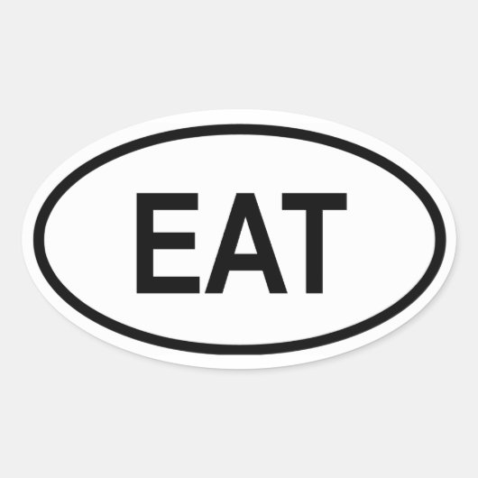 Tanzania "EAT" Ovale Sticker (Voorkant)