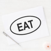 Tanzania "EAT" Ovale Sticker (Envelop)