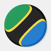Tanzania Fisheye Flag Magnet Magneet (Voorkant)