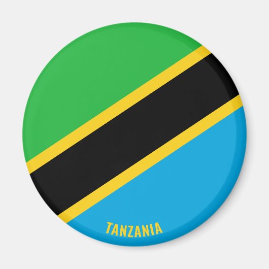 Tanzania Flag Charming Patriotic Magneet (Voorkant)
