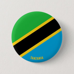 Tanzania Flag Charming Patriotic Ronde Button 5,7 Cm
