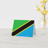 Tanzania Flag Kaart (Gele Bloem)