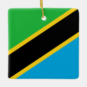 Tanzania Flag Keramisch Ornament