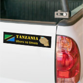 Tanzania Flag + Map Bumpersticker (Op Truck)