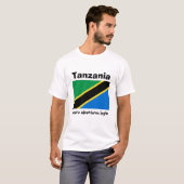 Tanzania Flag + Map + Tekst T-Shirt (Voorkant volledig)