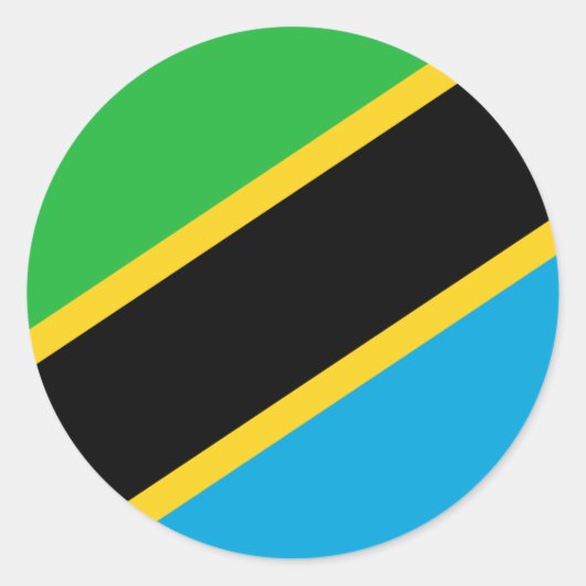 Tanzania Flag Ronde Sticker (Voorkant)