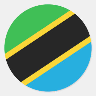 Tanzania Flag Ronde Sticker