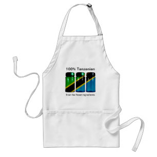 Tanzania Flag Spice Jars Apron Standaard Schort