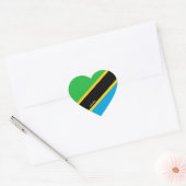 Tanzania Flag Splendid Patriotic Hart Sticker (Envelop)