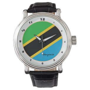 Tanzania Flag & Tanzania trendy mode/ontwerp Horloge